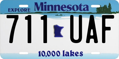 MN license plate 711UAF