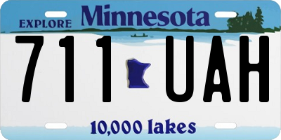 MN license plate 711UAH