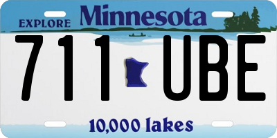 MN license plate 711UBE