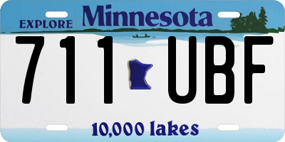 MN license plate 711UBF
