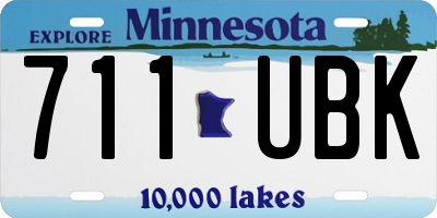 MN license plate 711UBK