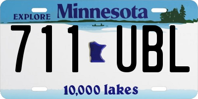MN license plate 711UBL