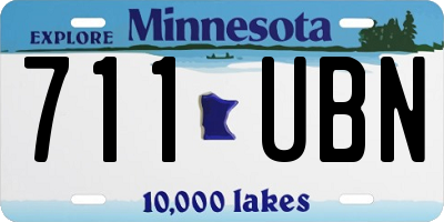 MN license plate 711UBN