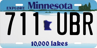 MN license plate 711UBR
