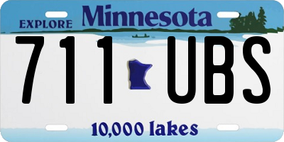 MN license plate 711UBS