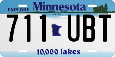 MN license plate 711UBT