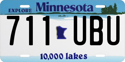 MN license plate 711UBU