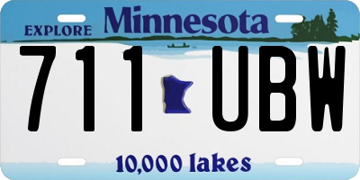 MN license plate 711UBW