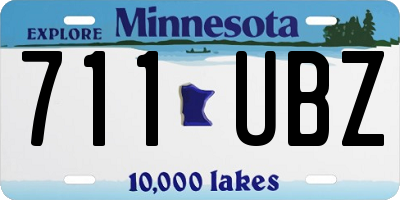 MN license plate 711UBZ