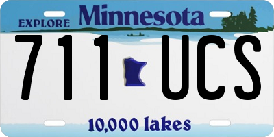 MN license plate 711UCS