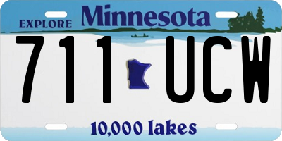 MN license plate 711UCW