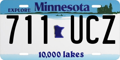 MN license plate 711UCZ