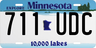 MN license plate 711UDC
