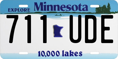 MN license plate 711UDE
