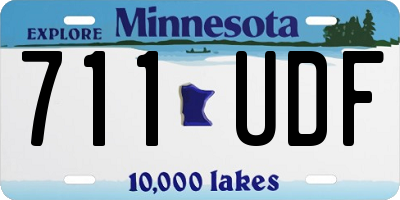 MN license plate 711UDF