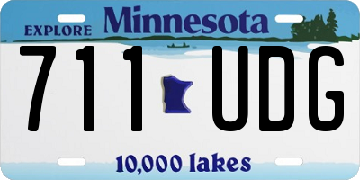 MN license plate 711UDG