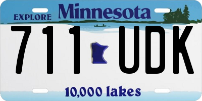 MN license plate 711UDK