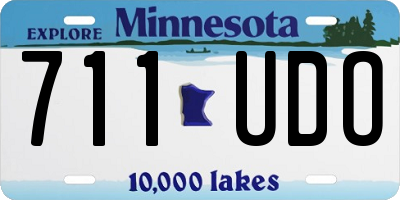MN license plate 711UDO