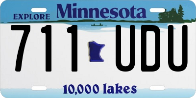 MN license plate 711UDU