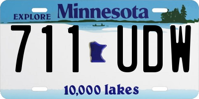 MN license plate 711UDW