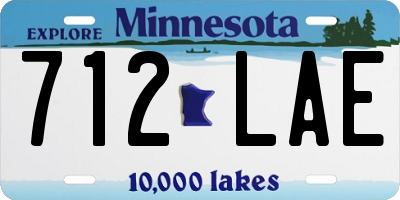 MN license plate 712LAE