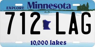 MN license plate 712LAG