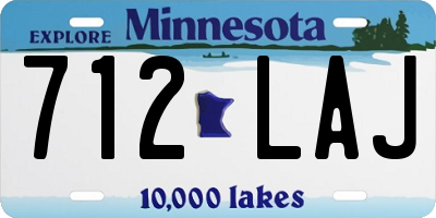 MN license plate 712LAJ