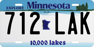 MN license plate 712LAK