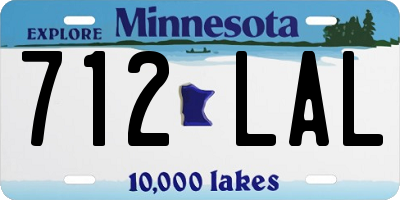 MN license plate 712LAL