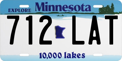 MN license plate 712LAT