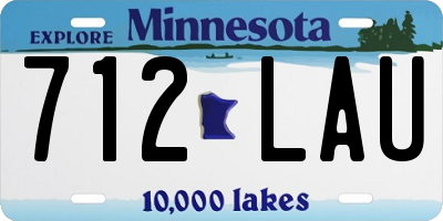MN license plate 712LAU