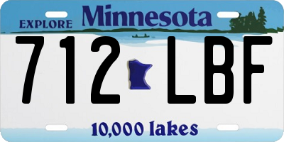 MN license plate 712LBF