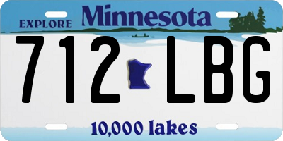 MN license plate 712LBG