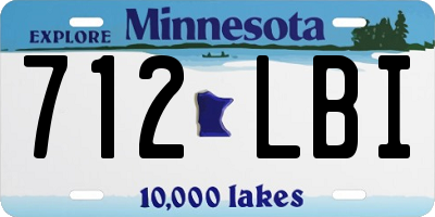 MN license plate 712LBI