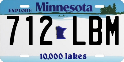 MN license plate 712LBM