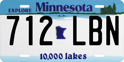 MN license plate 712LBN