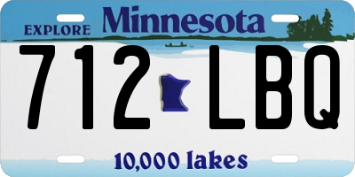 MN license plate 712LBQ