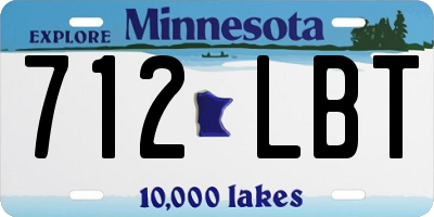 MN license plate 712LBT