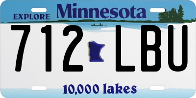 MN license plate 712LBU