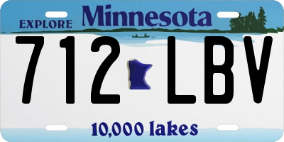 MN license plate 712LBV