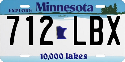 MN license plate 712LBX