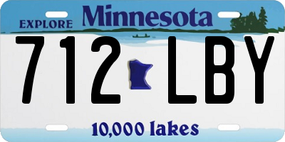 MN license plate 712LBY