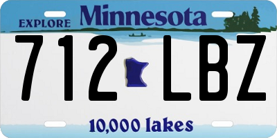 MN license plate 712LBZ