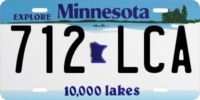 MN license plate 712LCA
