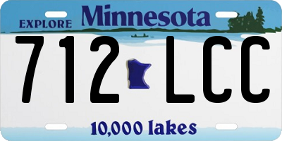 MN license plate 712LCC