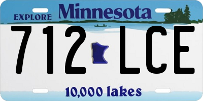 MN license plate 712LCE