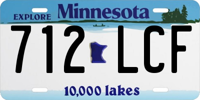 MN license plate 712LCF