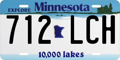 MN license plate 712LCH
