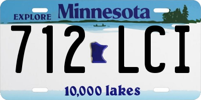 MN license plate 712LCI