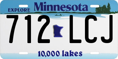 MN license plate 712LCJ